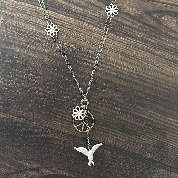 2000s Dove Peace Flower Necklace ASO Alex Russo - Picture 8 of 10